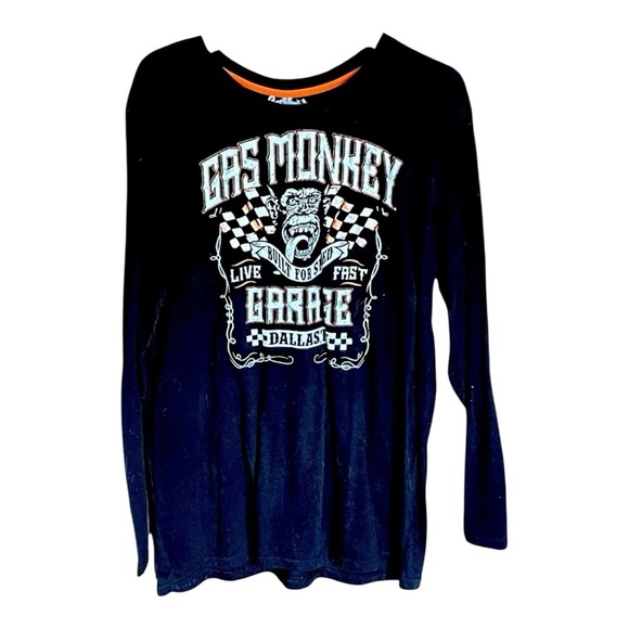 Gas Monkey Garage Black Long Sleeve T-Shirt sz XXL - Picture 1 of 3